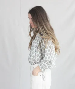 Anaak New Arrivals Laila Button Down Blouse Dogwood