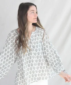 Anaak New Arrivals Laila Button Down Blouse Dogwood