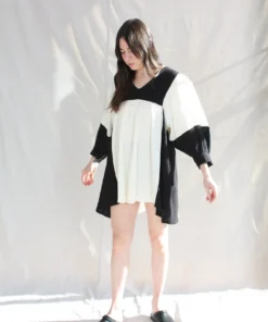 Anaak Dresses Ajmer Babydoll Dress Patchwork