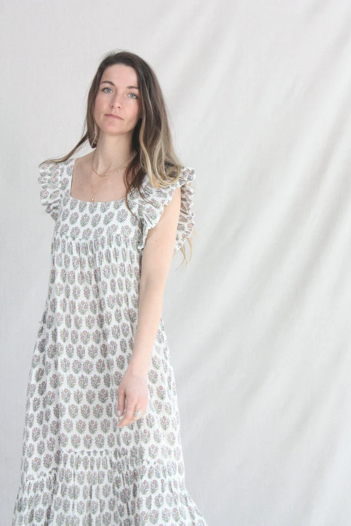 Anaak Samira Blockprint Maxi Dress Dogwood New Arrivals 8 Anaak Samira Blockprint Maxi Dress Dogwood New Arrivals