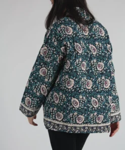 Natalie Martin Nina Jacket Vintage Flowers Turquoise Jackets