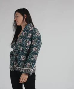 Natalie Martin Nina Jacket Vintage Flowers Turquoise Jackets