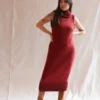 Misha & Puff Boucle Truitt Dress Cranberry Dresses