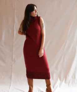 Misha & Puff Boucle Truitt Dress Cranberry Dresses