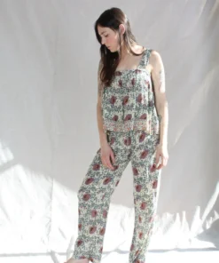 Natalie Martin Pants Jamie Pant Vintage Flowers Lavender