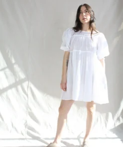 Natalie Martin Haley Short Dress White Swiss Dot