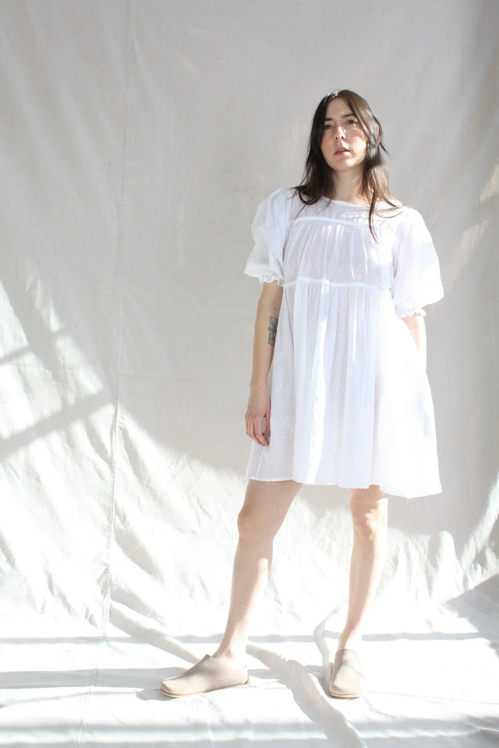 Natalie Martin Haley Short Dress White Swiss Dot 4 Natalie Martin Haley Short Dress White Swiss Dot