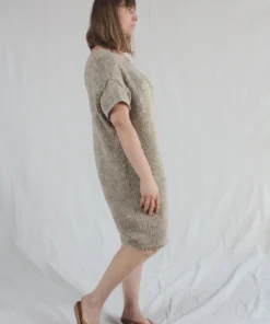 Lauren Manoogian Dresses Handknit U Neck Dress Sepia