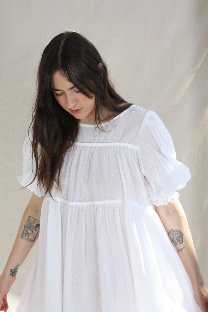 Natalie Martin Haley Short Dress White Swiss Dot 8 Natalie Martin Haley Short Dress White Swiss Dot