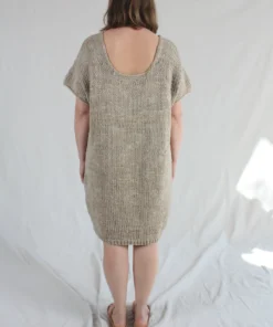 Lauren Manoogian Dresses Handknit U Neck Dress Sepia