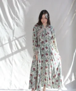 Natalie Martin Dresses Fiore Maxi Dress Vintage Flowers Lavender