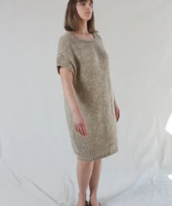 Lauren Manoogian Dresses Handknit U Neck Dress Sepia