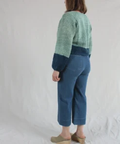 Apiece Apart Handknit Oversized Elena Sweater Malachite Navy