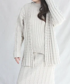 Lauren Manoogian Bubble Rib Cardigan Plaster