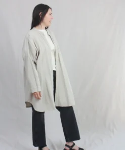 Black Crane New Arrivals Organic Square Shirts Stone