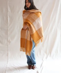Misha & Puff Accessories Plaid Blanket Shawl Marigold 12 Misha & Puff Accessories Plaid Blanket Shawl Marigold