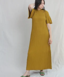 Misha & Puff Accordion Concertina Dress Pistachio