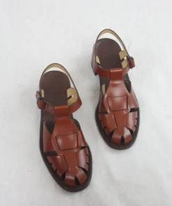 Hereu New Arrivals Pesca Heeled Fisherman Sandal Tan
