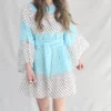 Anaak Talitha Blockprint Mini Dress Bluebell Lily Mix