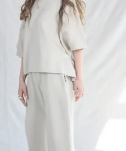 Lauren Manoogian New Arrivals Interlock Panel Top Cement