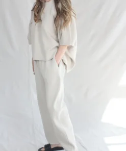 Lauren Manoogian New Arrivals Interlock Taper Pants Cement