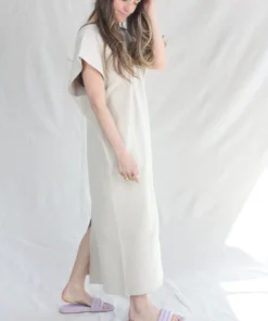 Lauren Manoogian New Arrivals Interlock Split Dress Cement