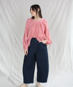 Anaak Carrie Mae Poet Blouse Azalea Lily Floral