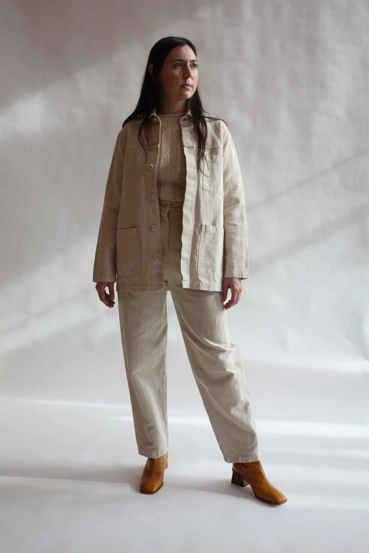 First Rite Work Jacket Natural Linen Canvas 5 First Rite Work Jacket Natural Linen Canvas