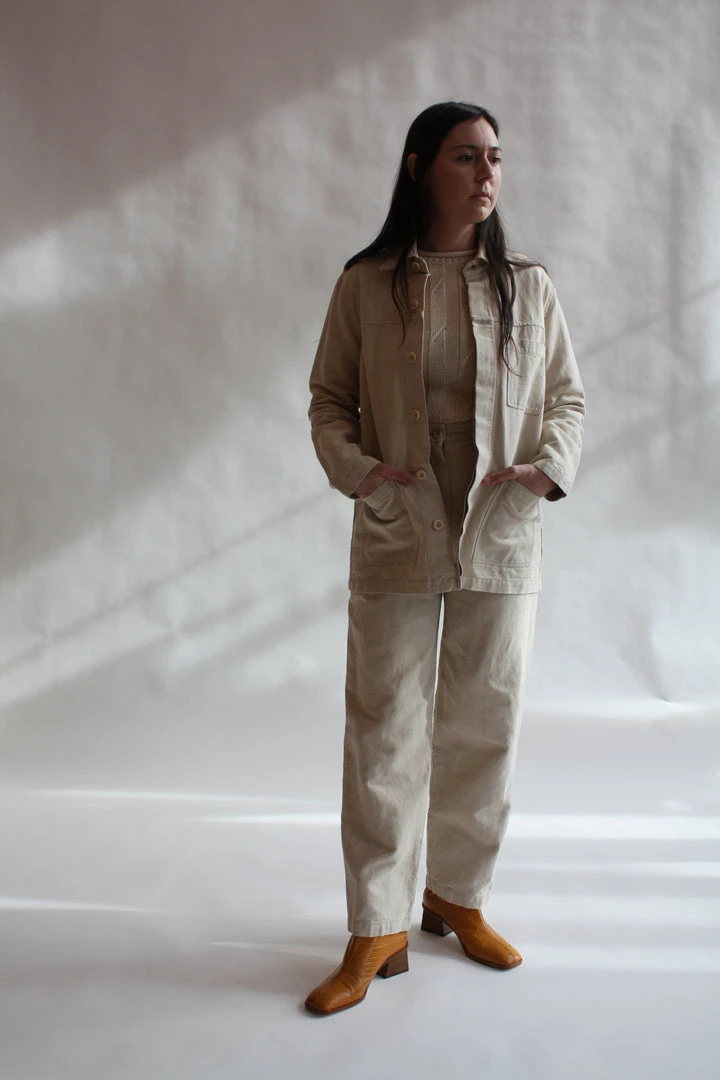 First Rite Work Jacket Natural Linen Canvas 8 First Rite Work Jacket Natural Linen Canvas