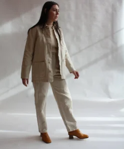 First Rite Work Jacket Natural Linen Canvas 13 First Rite Work Jacket Natural Linen Canvas