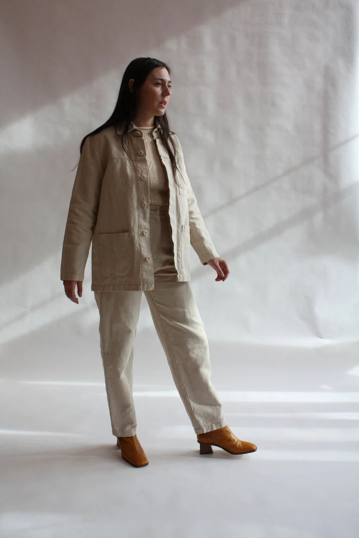 First Rite Work Jacket Natural Linen Canvas 6 First Rite Work Jacket Natural Linen Canvas