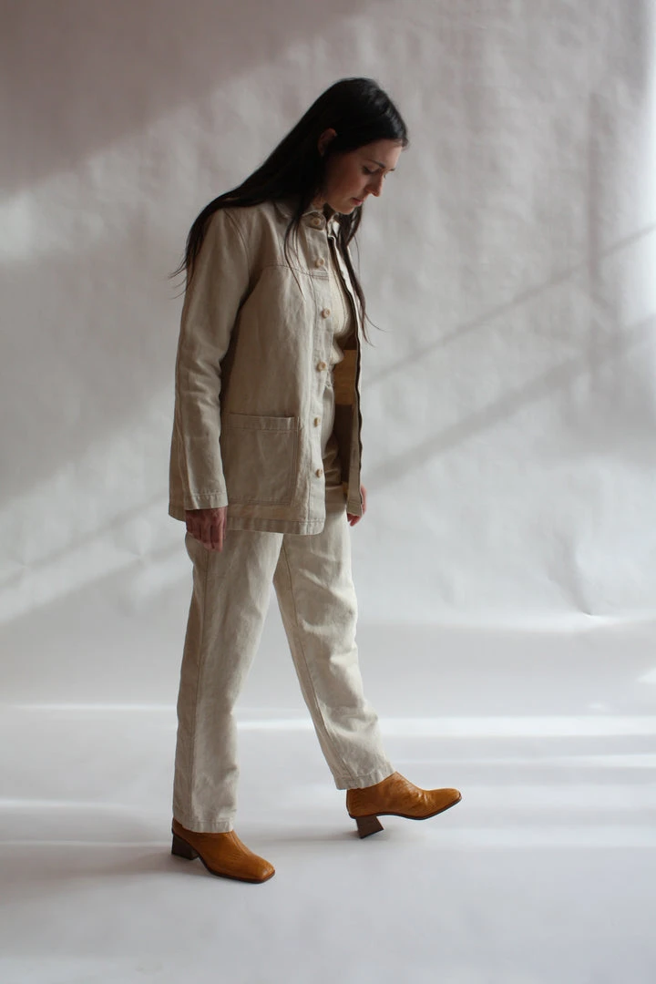 First Rite Work Jacket Natural Linen Canvas 9 First Rite Work Jacket Natural Linen Canvas