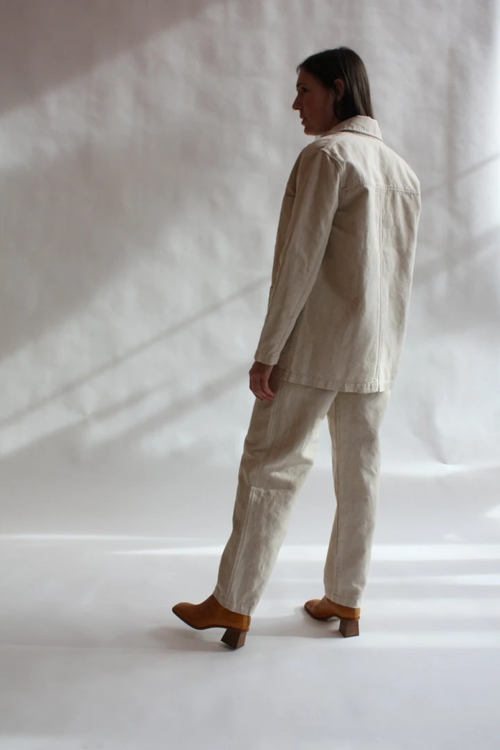 First Rite Work Jacket Natural Linen Canvas 10 First Rite Work Jacket Natural Linen Canvas