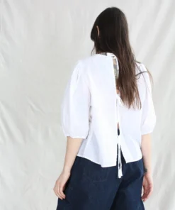 Natalie Martin Kio Too White Swiss Dot Shirts And Blouses