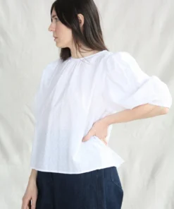 Natalie Martin Kio Too White Swiss Dot Shirts And Blouses