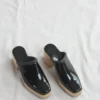 Rachel Comey Salta Clog Black Patent Croc Shoes