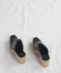 Rachel Comey Salta Clog Black Patent Croc Shoes