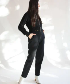 Apiece Apart Utility Jumpsuit Washed Black