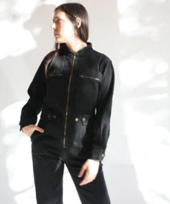 Apiece Apart Utility Jumpsuit Washed Black