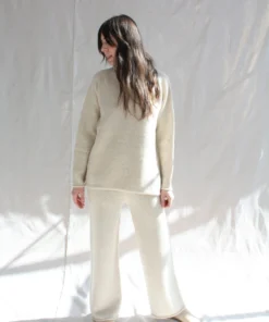 Lauren Manoogian Horizontal Turtleneck Ecru Sweaters