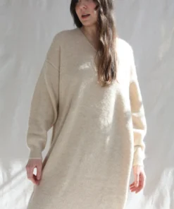 Lauren Manoogian Sale Suri V Neck Dress Beige