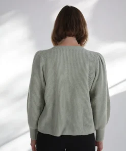 Apiece Apart Arne Puff Sleeve Sweater Mint Sweaters
