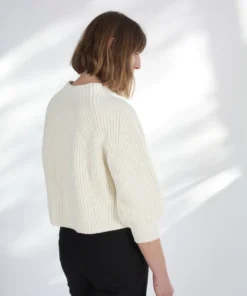 Apiece Apart Merel Funnel Neck Sweater Cream