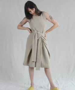 Lauren Manoogian Tie Dress Greige
