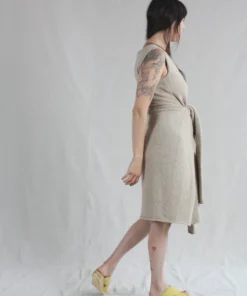 Lauren Manoogian Tie Dress Greige