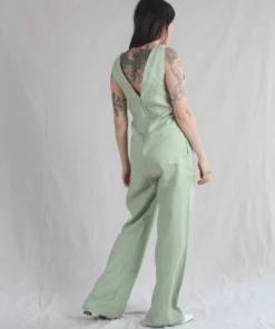 Nomia V Neck Jumpsuit Pistachio