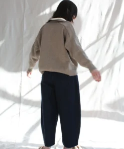 Cordera Sweaters Cotton Polo Sweater Cobblestone 12 Cordera Sweaters Cotton Polo Sweater Cobblestone