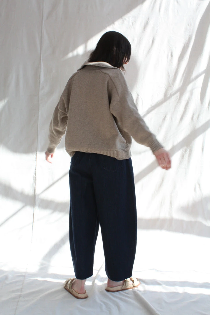 Cordera Sweaters Cotton Polo Sweater Cobblestone 7 Cordera Sweaters Cotton Polo Sweater Cobblestone