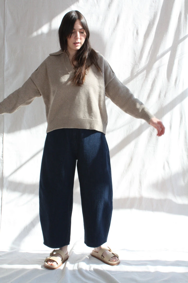 Cordera Sweaters Cotton Polo Sweater Cobblestone 5 Cordera Sweaters Cotton Polo Sweater Cobblestone