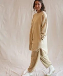 Black Crane Wide Pants Natural